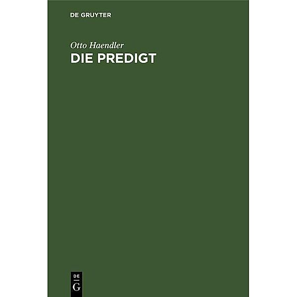 Die Predigt, Otto Haendler