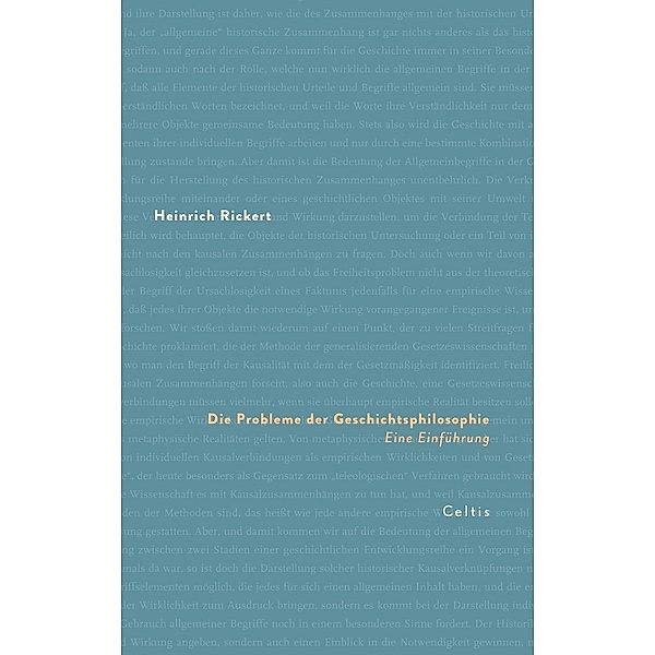 Die Probleme der Geschichtsphilosophie, Heinrich Rickert