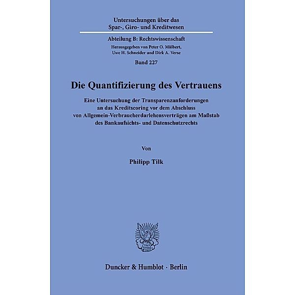 Die Quantifizierung des Vertrauens., Philipp Tilk