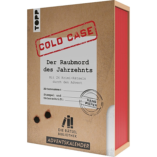 Die Rätselbibliothek. Adventskalender - Cold Case: Der Raubmord des Jahrzehnts: Mit 24 Krimi-Rätseln durch den Advent, Hans Pieper