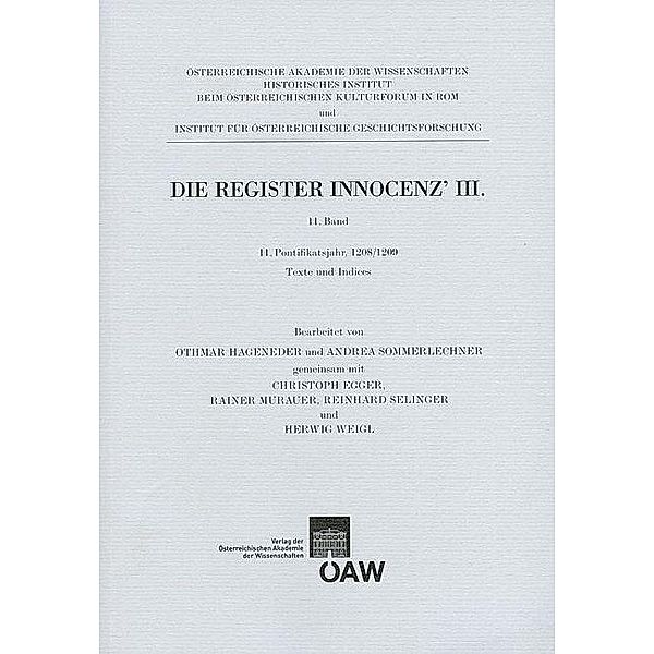 Die Register Innocenz`III. 11. Band, Othmar Hageneder, Andrea Sommerlechner