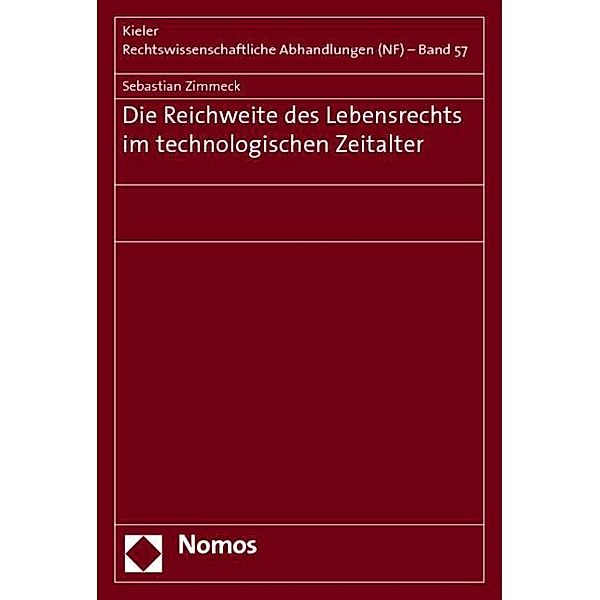 Die Reichweite des Lebensrechts im technologischen Zeitalter, Sebastian Zimmeck