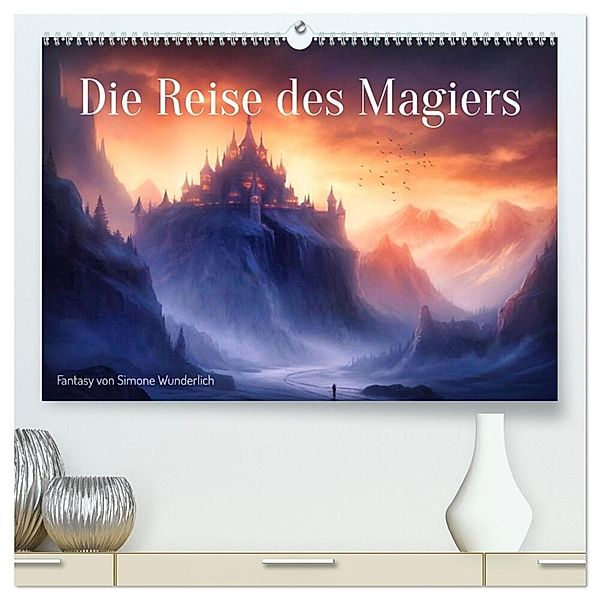 Die Reise des Magiers (hochwertiger Premium Wandkalender 2024 DIN A2 quer), Kunstdruck in Hochglanz, Simone Wunderlich