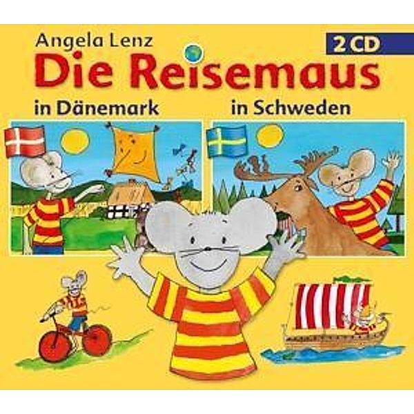 Die Reisemaus in Dänemark und Schweden, 2 Audio-CDs, Angela Lenz
