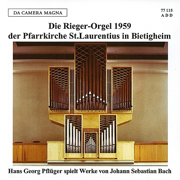 Die Rieger-Orgel 1959 Der Pfarrkirche St.Laurenti, Hans Georg Pflüger