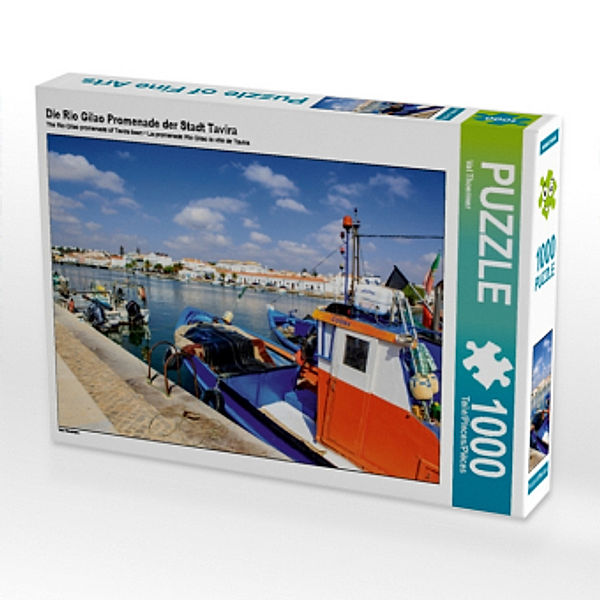 Die Rio Gilao Promenade der Stadt Tavira (Puzzle), Val Thoermer