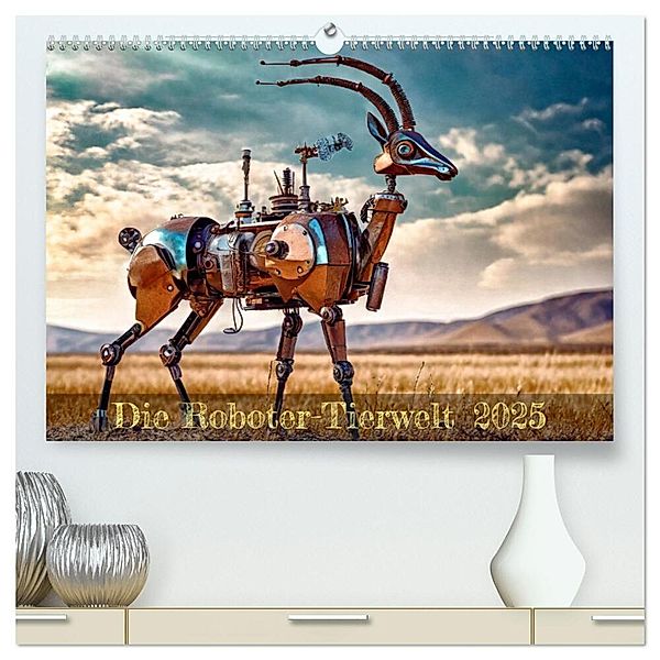 Die Roboter-Tierwelt (hochwertiger Premium Wandkalender 2025 DIN A2 quer), Kunstdruck in Hochglanz, Calvendo, Werner Braun