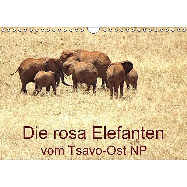 Die rosa Elefanten vom Tsavo-Ost NP (Wandkalender 2017 DIN A4 quer), Brigitte Dürr