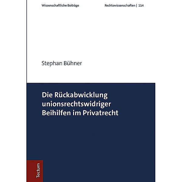 Die Rückabwicklung unionsrechtswidriger Beihilfen im Privatrecht, Stephan Bühner