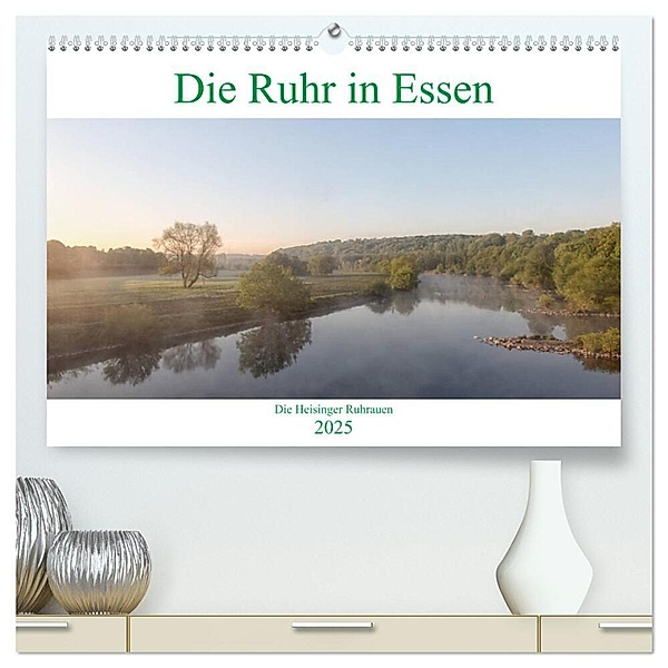 Die Ruhr in Essen (hochwertiger Premium Wandkalender 2025 DIN A2 quer), Kunstdruck in Hochglanz, Calvendo, Lukas Hansel