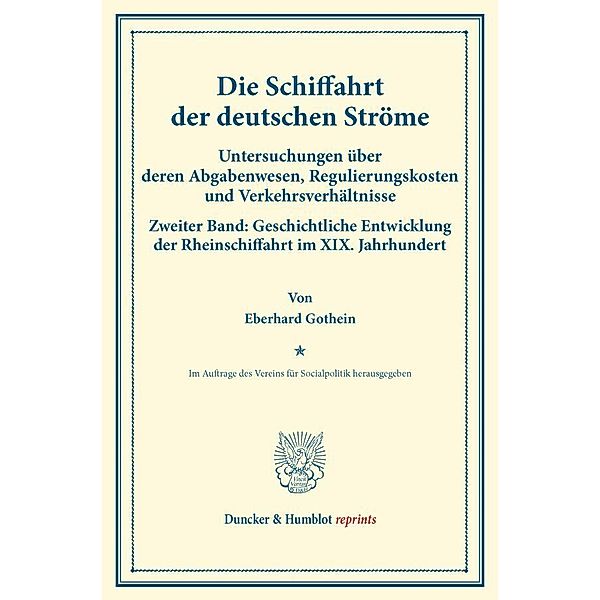 Die Schiffahrt der deutschen Ströme., Eberhard Gothein