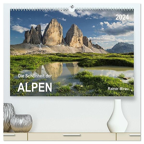 Die Schönheit der Alpen (hochwertiger Premium Wandkalender 2024 DIN A2 quer), Kunstdruck in Hochglanz, Rainer Mirau