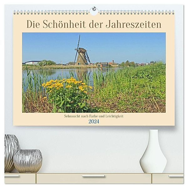 Die Schönheit der Jahreszeiten, Sehnsucht nach Farbe und Leichtigkeit (hochwertiger Premium Wandkalender 2024 DIN A2 quer), Kunstdruck in Hochglanz, Konstanze Junghanns