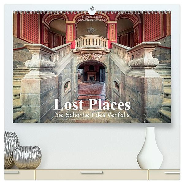 Die Schönheit des Verfalls - Lost Places (hochwertiger Premium Wandkalender 2025 DIN A2 quer), Kunstdruck in Hochglanz, Calvendo, Michael Schwan