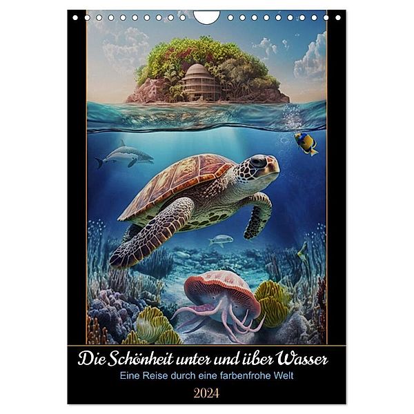 Die Schönheit unter und über Wasser (Wandkalender 2024 DIN A4 hoch), CALVENDO Monatskalender, DigitalDreamweaver