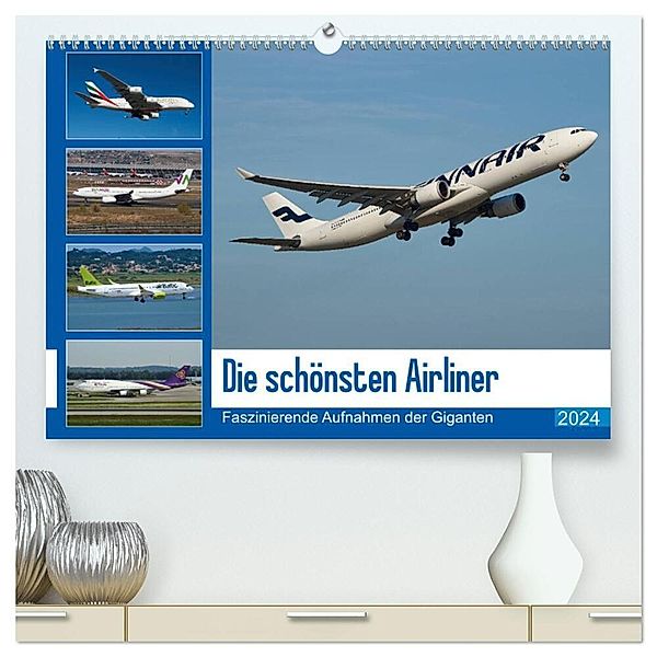 Die schönsten Airliner (hochwertiger Premium Wandkalender 2024 DIN A2 quer), Kunstdruck in Hochglanz, Jakob Otto