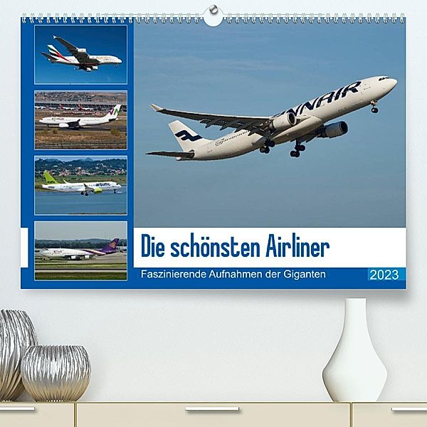 Die schönsten Airliner (Premium, hochwertiger DIN A2 Wandkalender 2023, Kunstdruck in Hochglanz), Jakob Otto