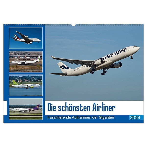 Die schönsten Airliner (Wandkalender 2024 DIN A2 quer), CALVENDO Monatskalender, Jakob Otto