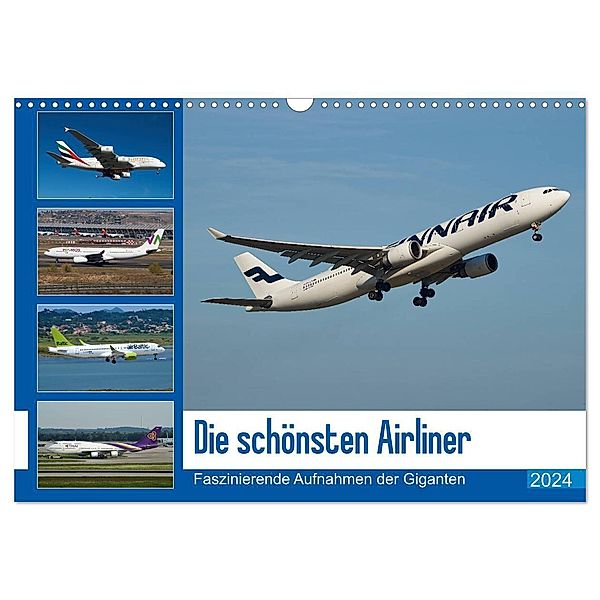 Die schönsten Airliner (Wandkalender 2024 DIN A3 quer), CALVENDO Monatskalender, Jakob Otto