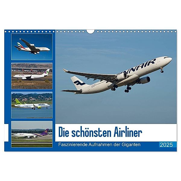 Die schönsten Airliner (Wandkalender 2025 DIN A3 quer), CALVENDO Monatskalender, Calvendo, Jakob Otto