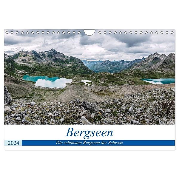 Die schönsten Bergseen der Schweiz (Wandkalender 2024 DIN A4 quer), CALVENDO Monatskalender, Walter Dürst