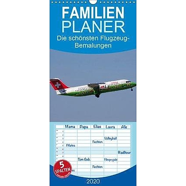 Die schönsten Flugzeug-Bemalungen - Familienplaner hoch (Wandkalender 2020 , 21 cm x 45 cm, hoch), Thomas Heilscher