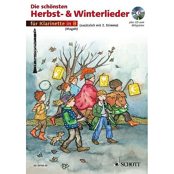 Die schönsten Herbst- & Winterlieder, für 2 Klarinetten in B, m. Audio-CD