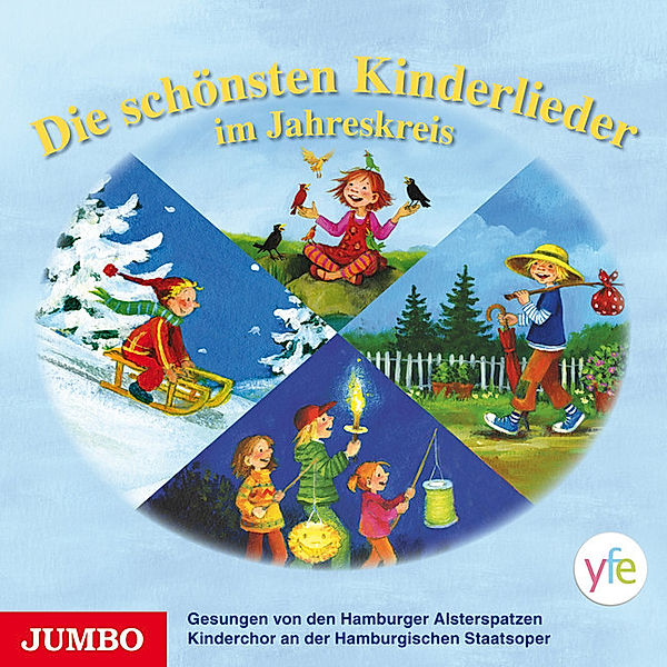 Die schönsten Kinderlieder im Jahreskreis, 4 Audio-CDs, Hamburger Alsterspatzen