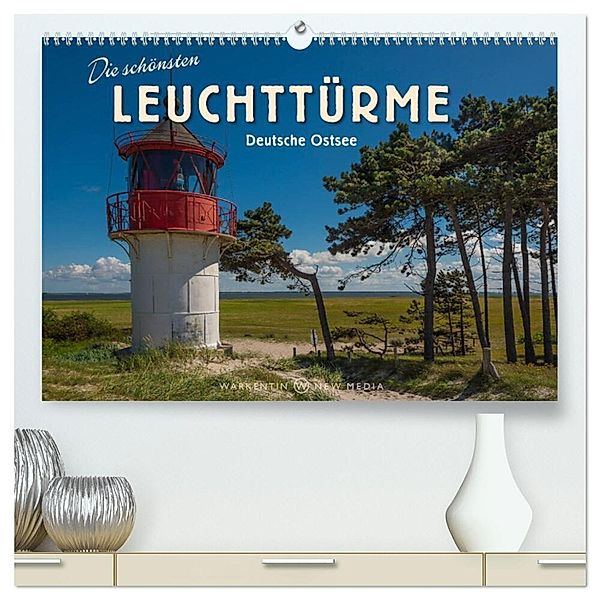 Die schönsten Leuchttürme - Deutsche Ostsee (hochwertiger Premium Wandkalender 2025 DIN A2 quer), Kunstdruck in Hochglanz, Calvendo, Karl H. Warkentin