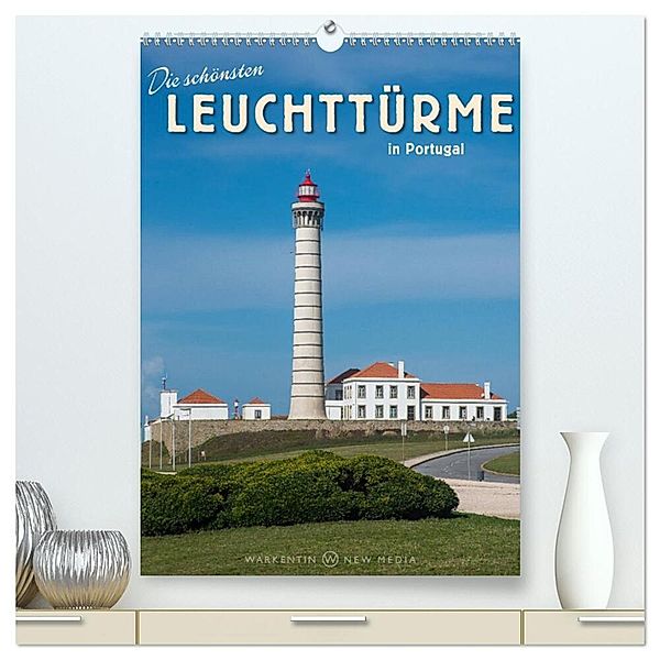 Die schönsten Leuchttürme in Portugal (hochwertiger Premium Wandkalender 2024 DIN A2 hoch), Kunstdruck in Hochglanz, Karl H. Warkentin