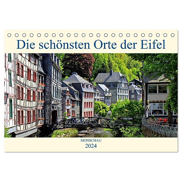 Die schönsten Orte der Eifel - Monschau (Tischkalender 2024 DIN A5 quer), CALVENDO Monatskalender, Arno Klatt