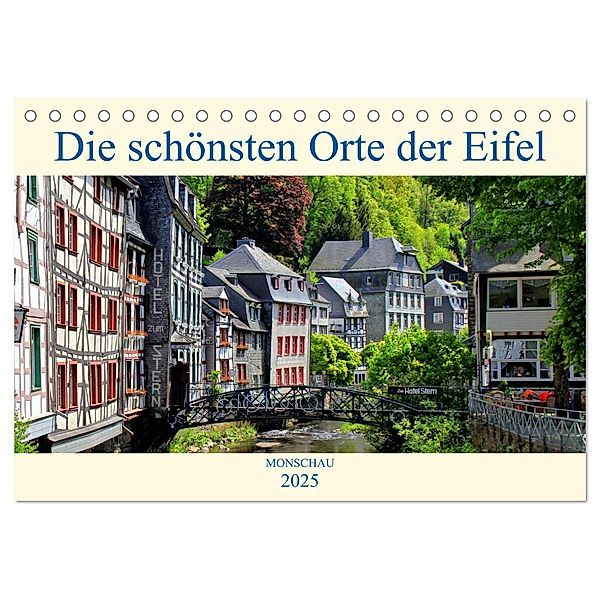Die schönsten Orte der Eifel - Monschau (Tischkalender 2025 DIN A5 quer), CALVENDO Monatskalender, Calvendo, Arno Klatt