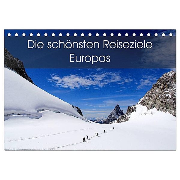 Die schönsten Reiseziele Europas (Tischkalender 2024 DIN A5 quer), CALVENDO Monatskalender, Card-Photo