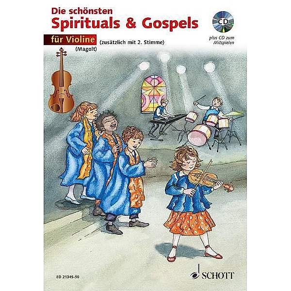Die schönsten Spirituals & Gospels, 1-2 Violinen, m. Audio-CD
