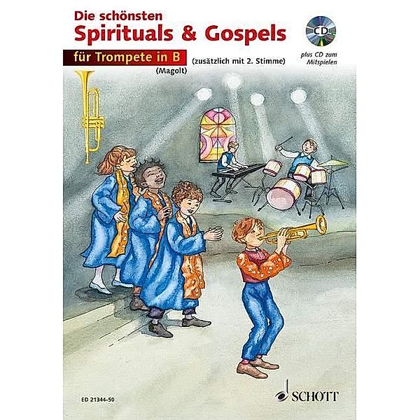 Die schönsten Spirituals & Gospels, für 1-2 Trompeten in B, m. Audio-CD