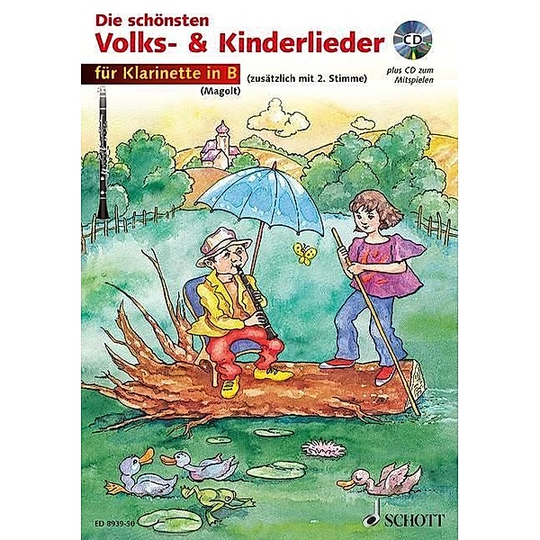 Die schönsten Volks- & Kinderlieder, Notenausgabe: Für Klarinette in B, m. Audio-CD