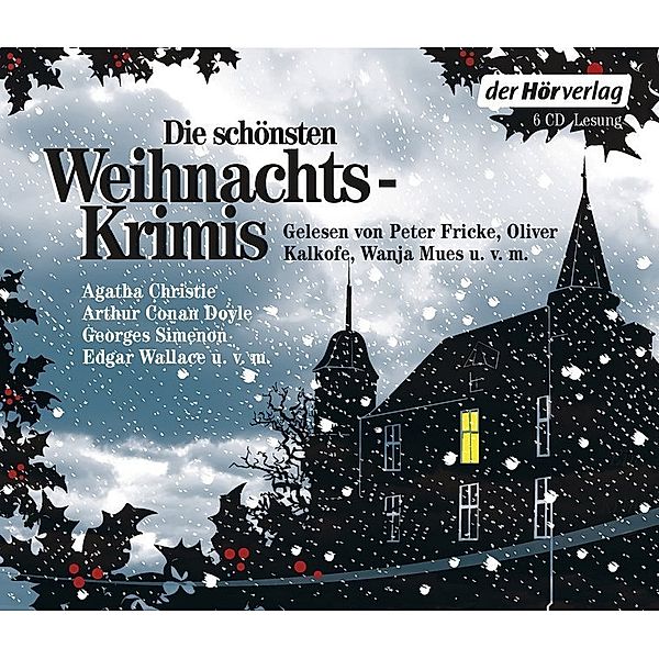 Die schönsten Weihnachtskrimis,6 Audio-CDs, Agatha Christie, Arthur Conan Doyle, Edgar Wallace