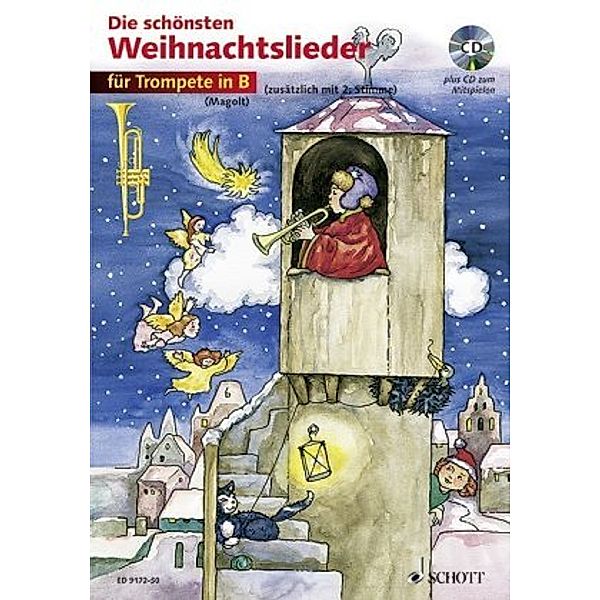 Die schönsten Weihnachtslieder, Notenausg. m. Audio-CDs: Für 1-2 Trompeten, m. Audio-CD