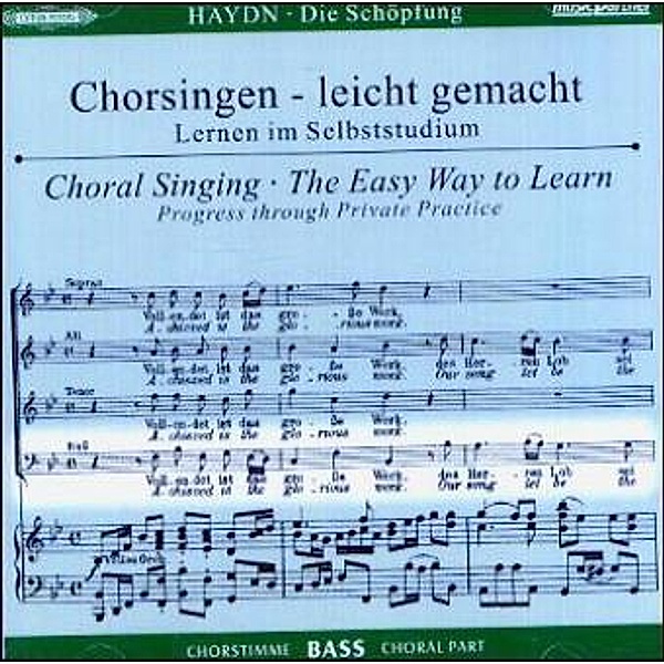 Die Schöpfung Hob.XXI:2, Chorstimme Bass,1 Audio-CD, Joseph Haydn