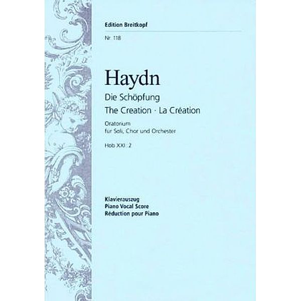 Die Schöpfung Hob.XXI:2, Klavierauszug, Joseph Haydn