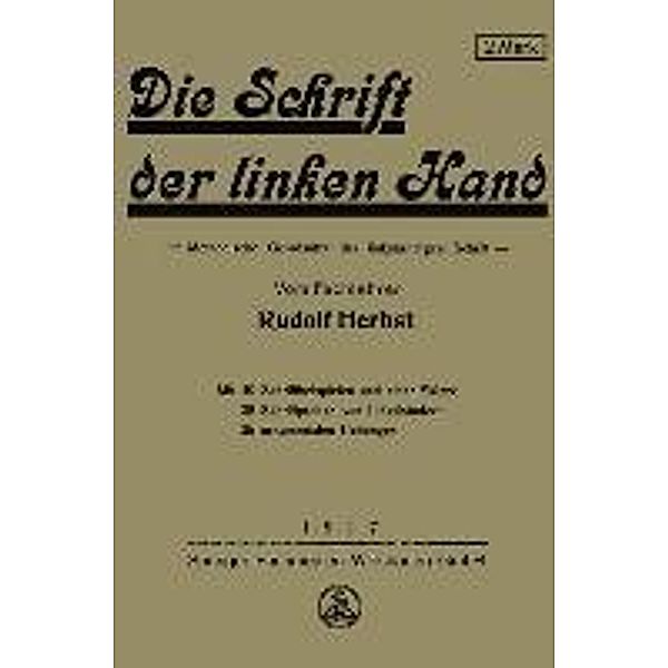 Die Schrift der linken Hand, Rudolf Herbst