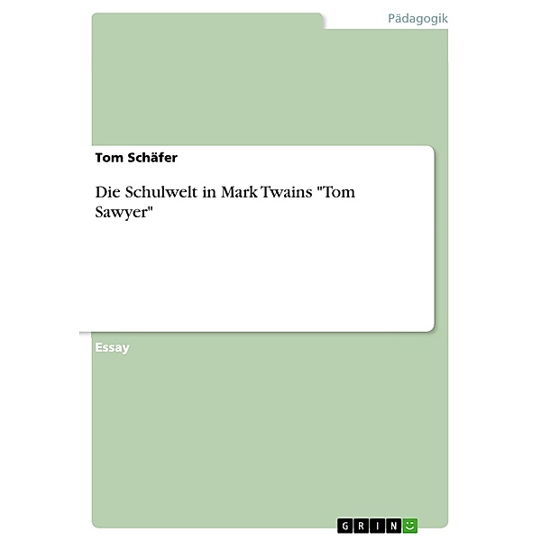 Die Schulwelt in Mark Twains Tom Sawyer, Tom Schäfer