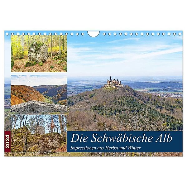 Die Schwäbische Alb - Impressionen aus Herbst und Winter (Wandkalender 2024 DIN A4 quer), CALVENDO Monatskalender, Sascha Stoll