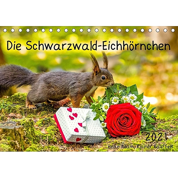 Die Schwarzwald-Eichhörnchen (Tischkalender 2021 DIN A5 quer), Heike Adam
