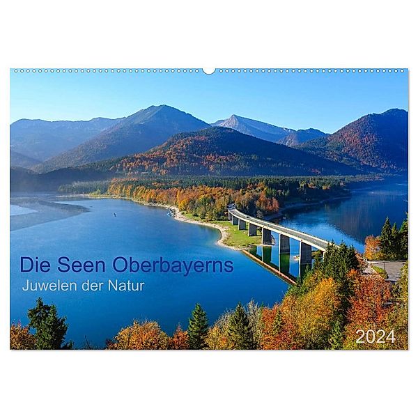Die Seen Oberbayerns Juwelen der Natur (Wandkalender 2024 DIN A2 quer), CALVENDO Monatskalender, Prime Selection