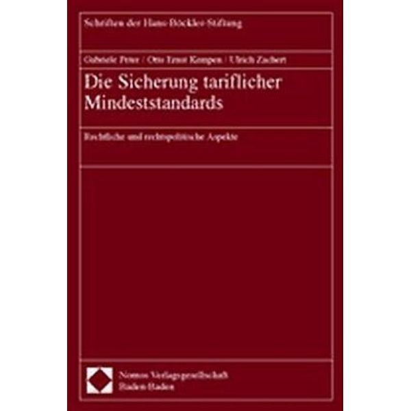 Die Sicherung tariflicher Mindeststandards, Gabriele Peter, Otto Ernst Kempen, Ulrich Zachert