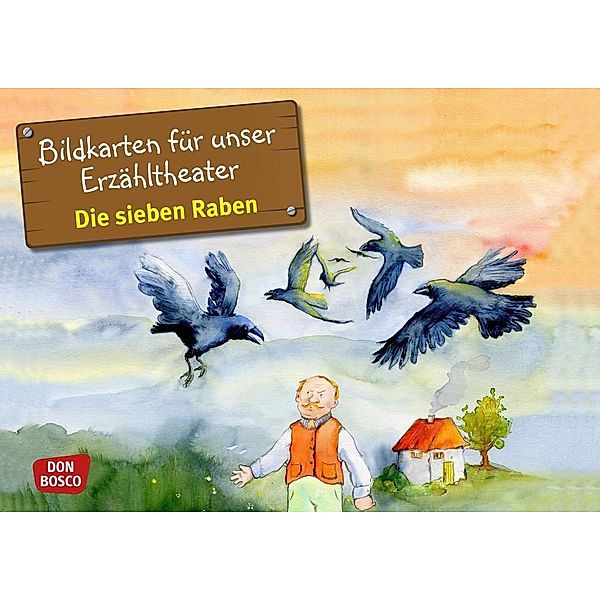 Die sieben Raben, Kamishibai Bildkartenset, Jacob Grimm, Wilhelm Grimm