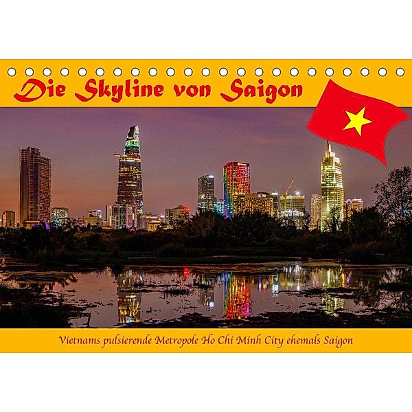 Die Skyline von Saigon (Tischkalender 2023 DIN A5 quer), Roland Brack