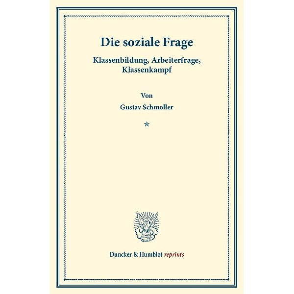 Die soziale Frage., Gustav Schmoller