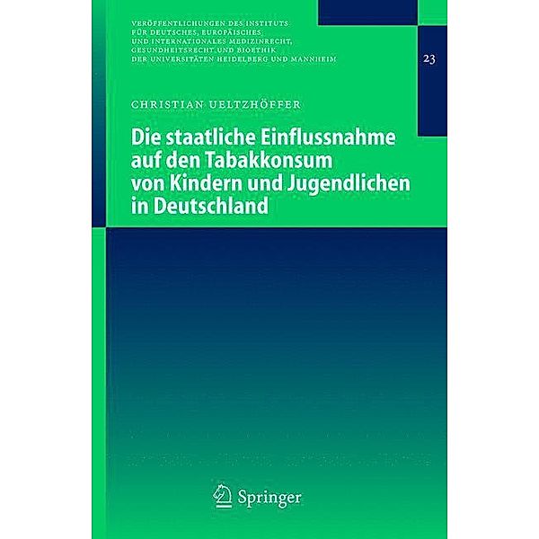 Die staatliche Einflussnahme auf den Tabakkonsum von Kindern und Jugendlichen in Deutschland, Christian Ueltzhöffer
